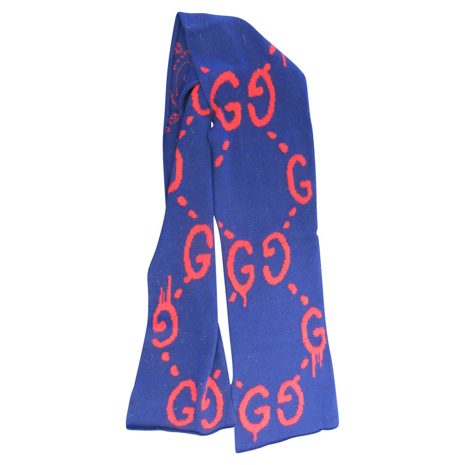 Gucci Schal/Tuch aus Wolle in Blau