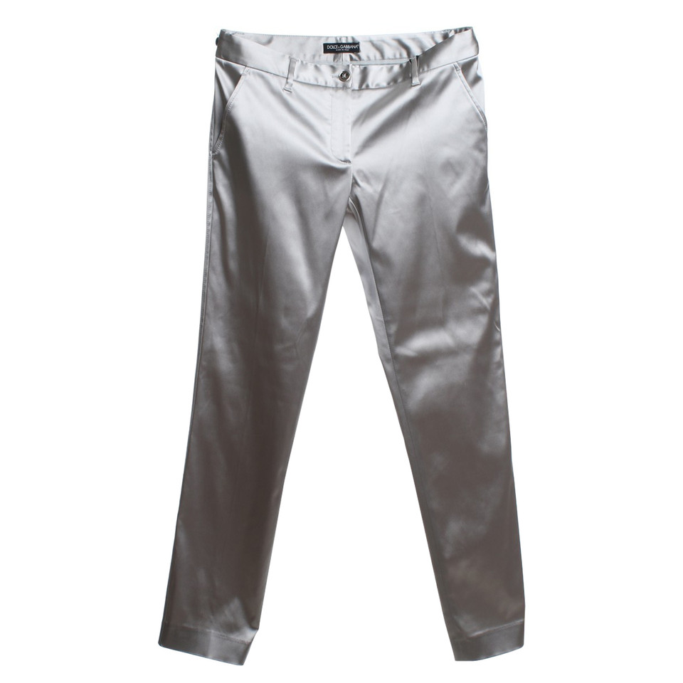 Dolce & Gabbana trousers in silver colors