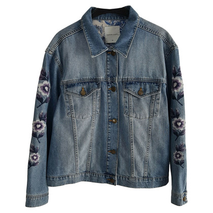 Fabienne Chapot Jacket/Coat Jeans fabric in Blue