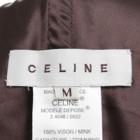 Céline Fur hood in Brown