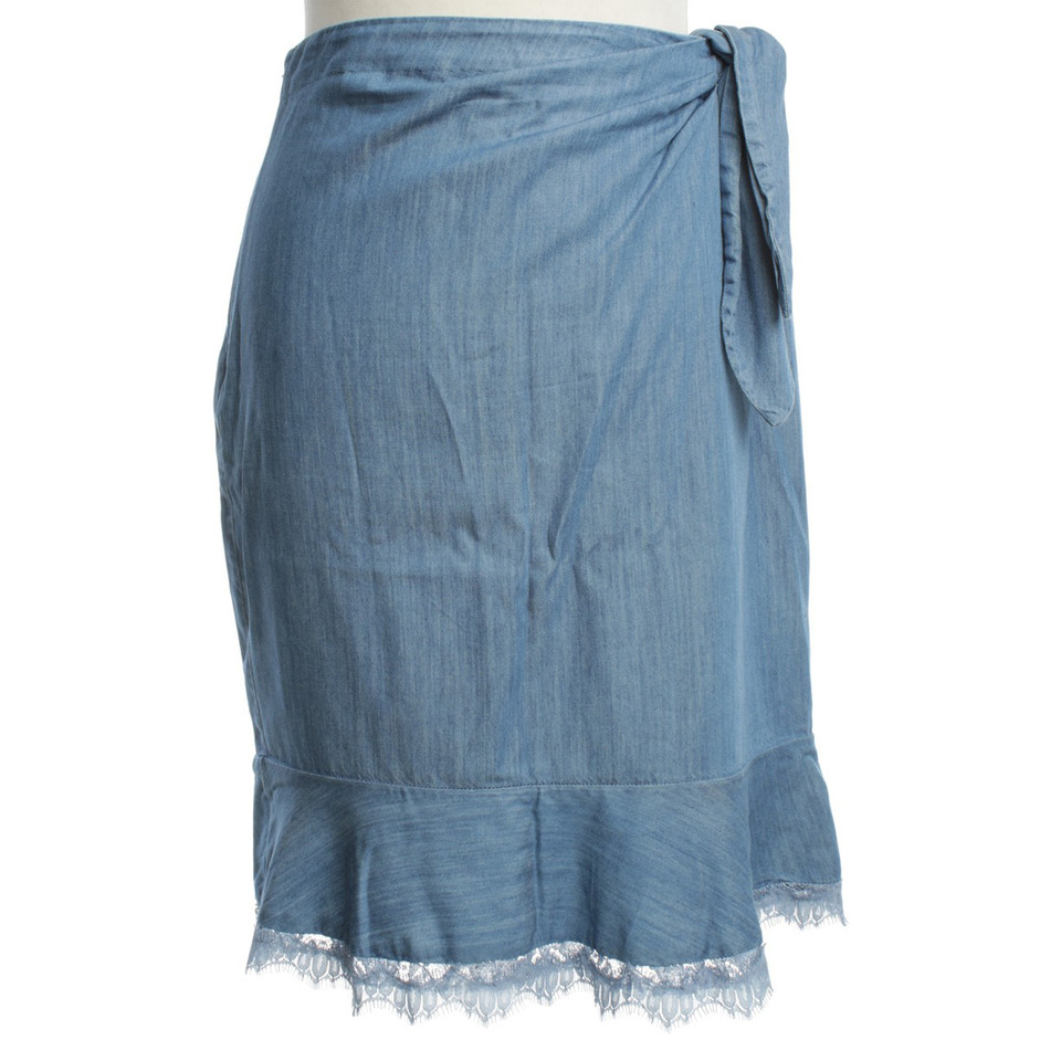 Diane Von Furstenberg Blue skirt with lace