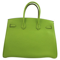 Hermès Birkin Bag 35 Patent leather in Green