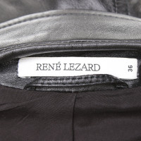 René Lezard Giacca di pelle nera