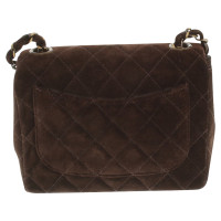 Chanel Classic Flap Bag Mini Square Leather in Brown