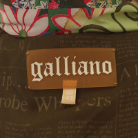 John Galliano Floral jas met bont trim