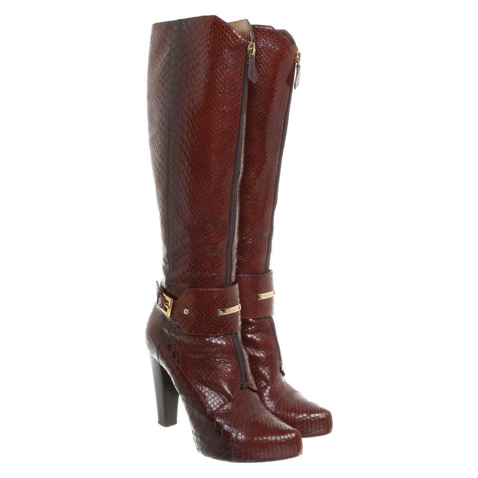 Escada Boots Leather in Bordeaux