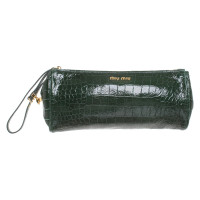 Miu Miu Clutch Bag Patent leather in Green