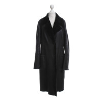 Marc Cain Sheepskin coat in black
