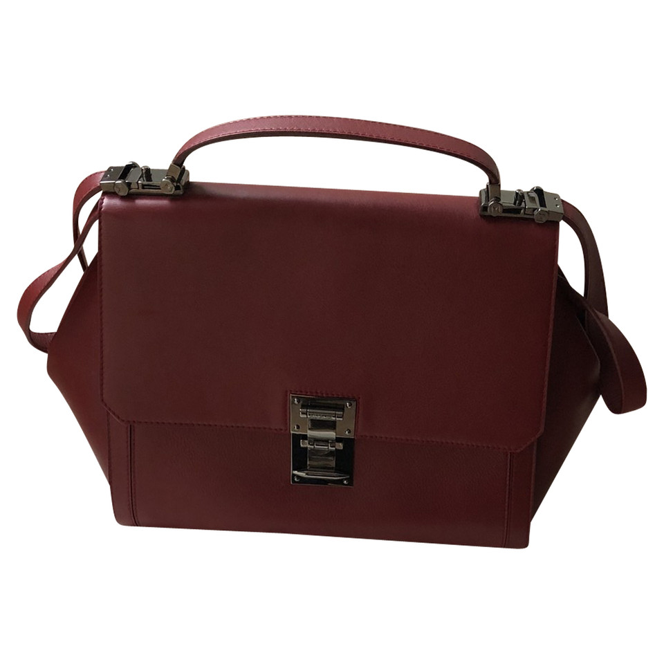 Mugler Leather handbag in red