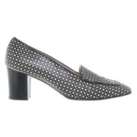 Bally Penny Loafer in bianco / nero
