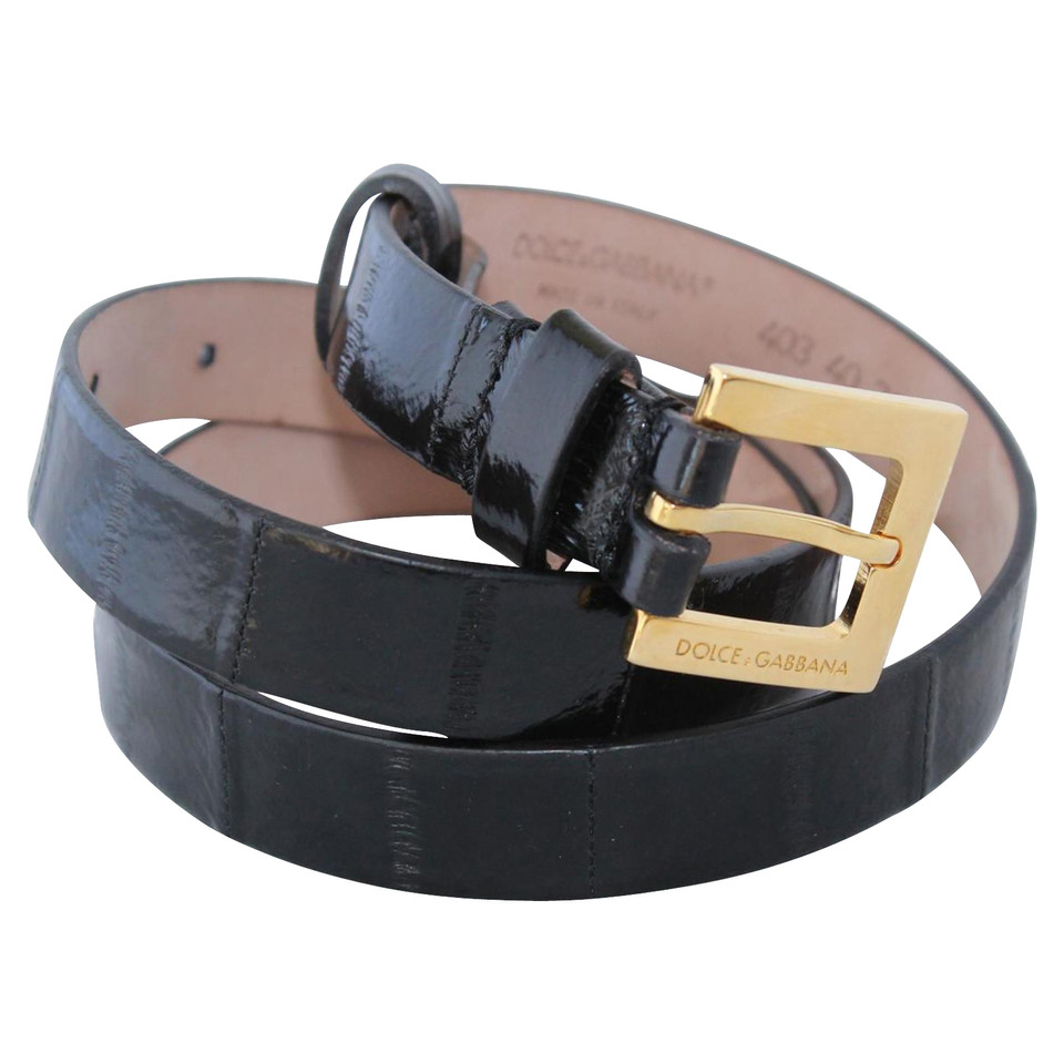 Dolce & Gabbana  ceinture en cuir d'anguille