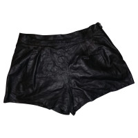 Pinko Shorts Leather in Black