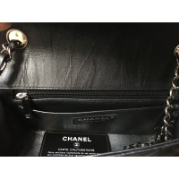 Chanel Classic Flap Bag Mini Rectangle Leer in Zwart