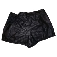 Pinko Shorts Leather in Black