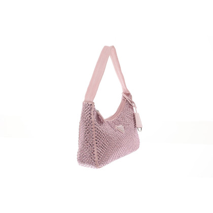 Prada Mini Crystals Hobo Bag in Pink
