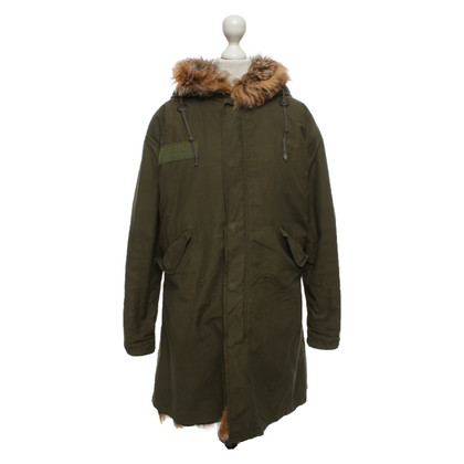Furry Jacket/Coat in Olive