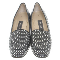 Bally Penny Loafer in Black / White