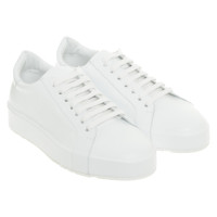 Jil Sander Sneakers aus Leder in Weiß