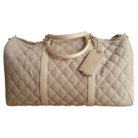 Chanel Boston Bag Linnen in Beige