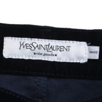 Yves Saint Laurent -Petrol gekleurde fluwelen broek