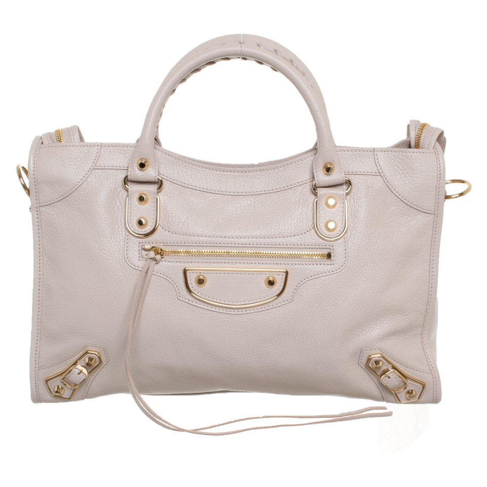 Balenciaga City Bag en cuir beige