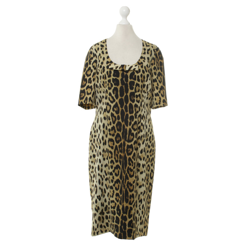 Moschino Cheap And Chic Short sleeve dress with Leopard print