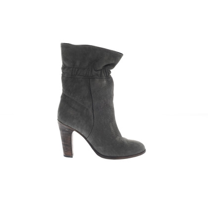 Comptoir Des Cotonniers Leather ankle boots in green