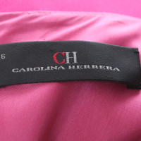 Carolina Herrera zijden jurk in Fuchsia