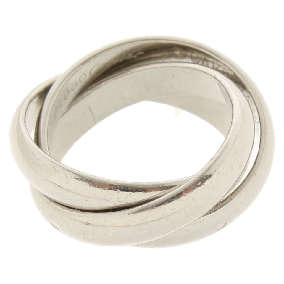 Cartier Trinity ring klassiek gemaakt van platina in zilver