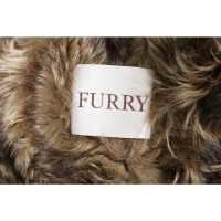 Furry Jacke/Mantel in Oliv