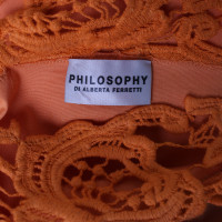 Philosophy Di Alberta Ferretti Orangefrabenes Top mit Spitze