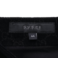 Gucci Pantalon en velours côtelé noir