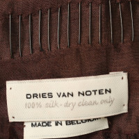 Dries Van Noten Foulard en soie avec garniture décorative