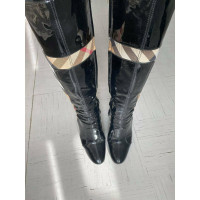 Burberry Boots Patent leather in Black