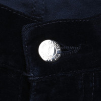 Yves Saint Laurent Petrol-colored velvet pants