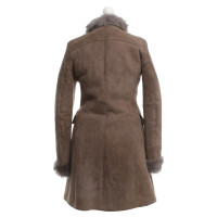 Mabrun Lambskin coat in taupe