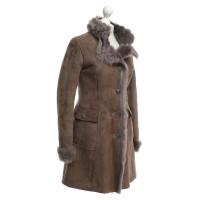 Mabrun Lambskin coat in taupe