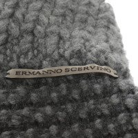 Ermanno Scervino Manteau tricoté avec de la vraie fourrure