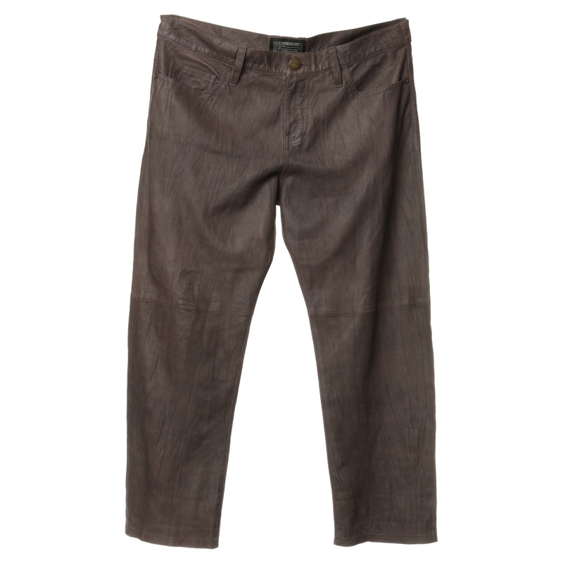 Current Elliott Leather pants in gray 