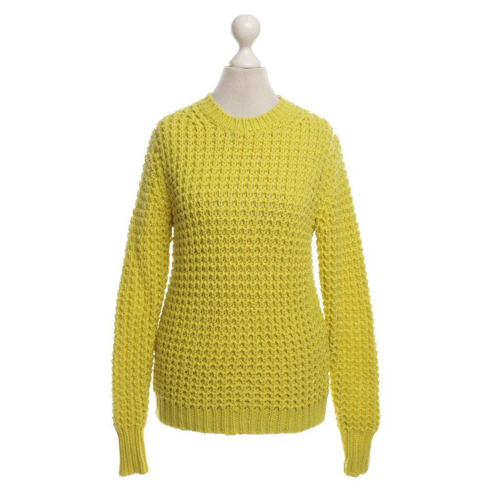 Acne Neon yellow knit pullover