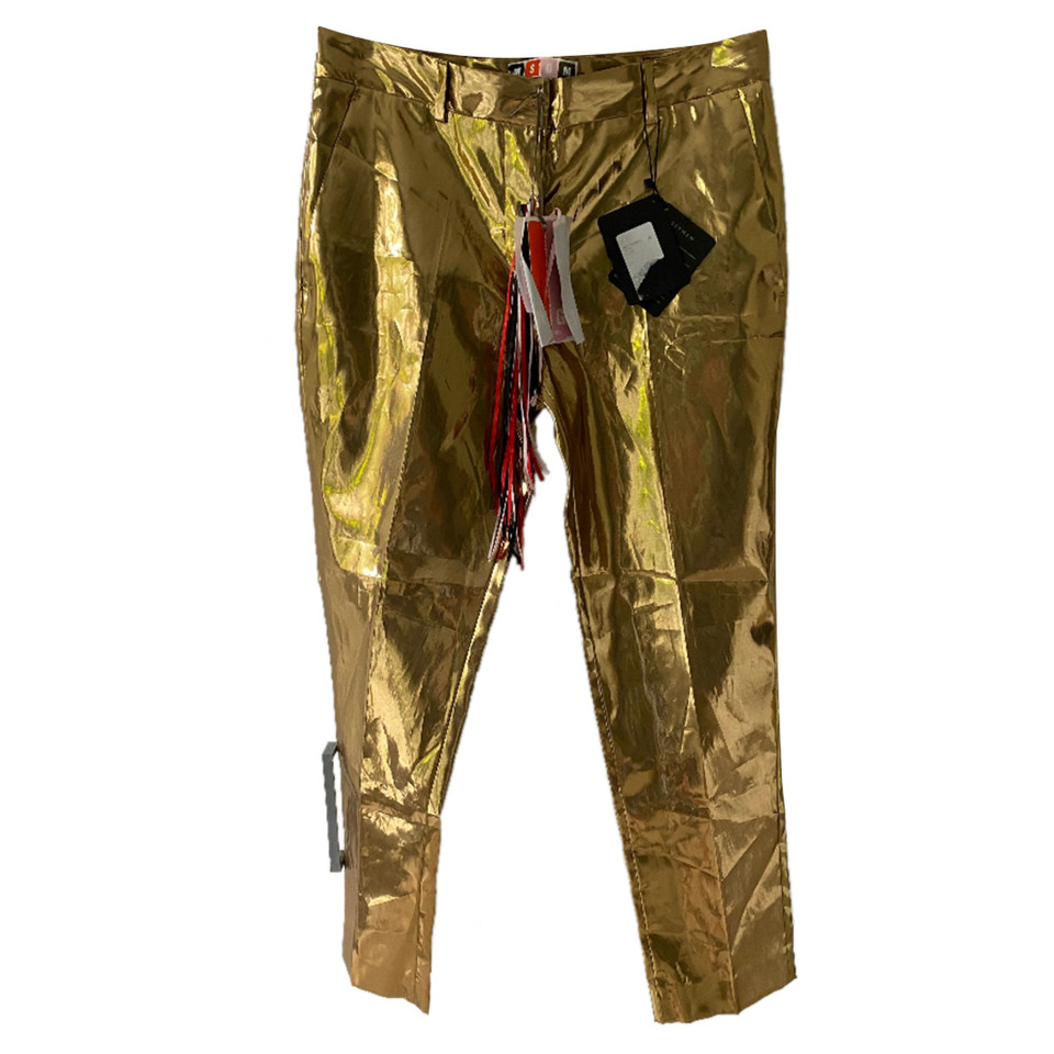 Msgm Trousers in Gold