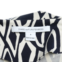 Diane Von Furstenberg Kleid in Creme/Dunkelblau