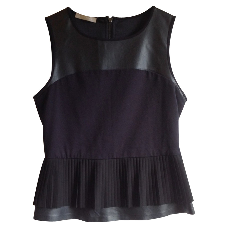 Stefanel Top in similpelle