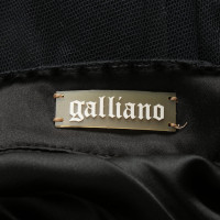 John Galliano Kleid aus Baumwolle in Schwarz