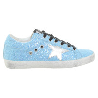 Golden Goose Sneakers Leer in Blauw