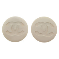 Chanel Clip oorbellen in wit