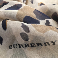 Burberry Sciarpa di seta con stampa animalier