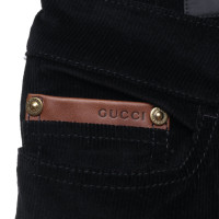 Gucci Pantaloni di velluto a coste in nero