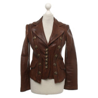 D&G Veste en cuir marron