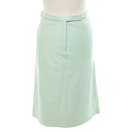 Escada Skirt Leather in Turquoise